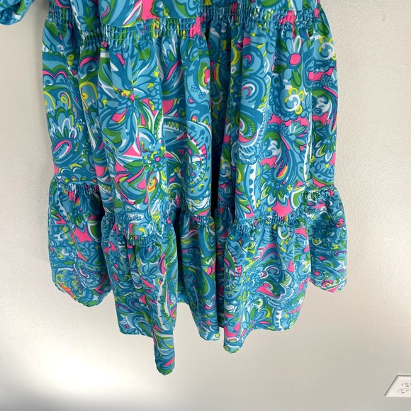 NWT Lilly Pulitzer Shannon Tiered Swing Dress in Seabreeze Blue Women's Size XS - Picture 13 of 16